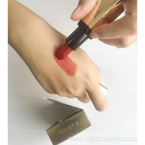 Cosmetic matte lipstick red